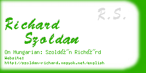 richard szoldan business card
